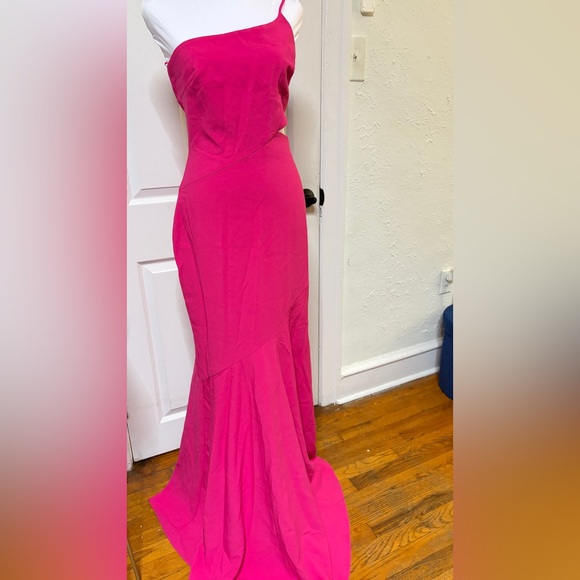 Likely Dresses & Skirts - Likely Hot Pink One-Shoulder Mermaid Maxi Dress